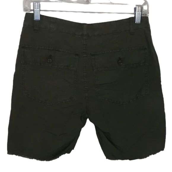 J.CREW Shorts, 00, Army green, Cut-offs, Zipper fly, 4 Pockets, Linen-cotton - Picture 2 of 12